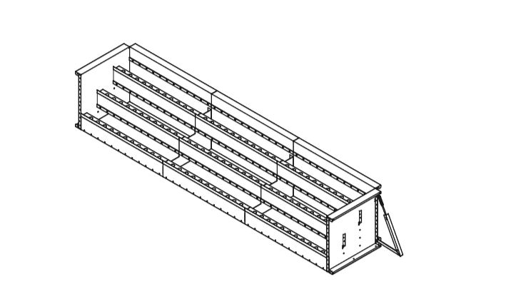 18' Wide Steel Step w/ 6" Radius Corners